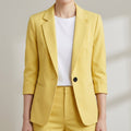 Traje Refined en amarillo mantequilla, vista frontal