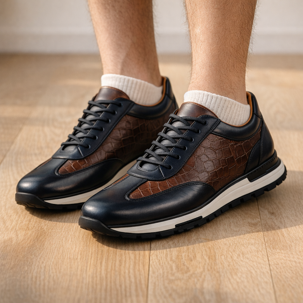 Zapatillas bajas de piel Davenport, vista 4
