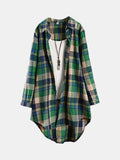 Camisa de cuadros oversize verde