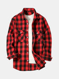 Camisa de franela a cuadros roja