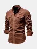 Camisa de pana fina marrón