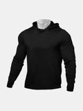 Camiseta de manga larga con capucha negra