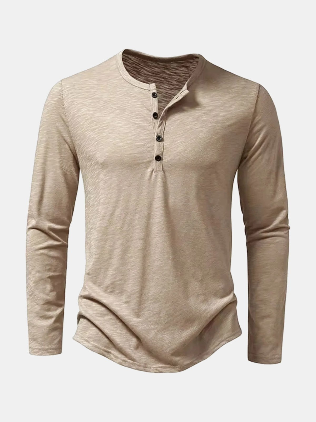 Camiseta henley beige