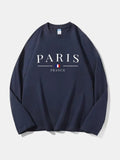 Camiseta de manga larga Paris azul marino