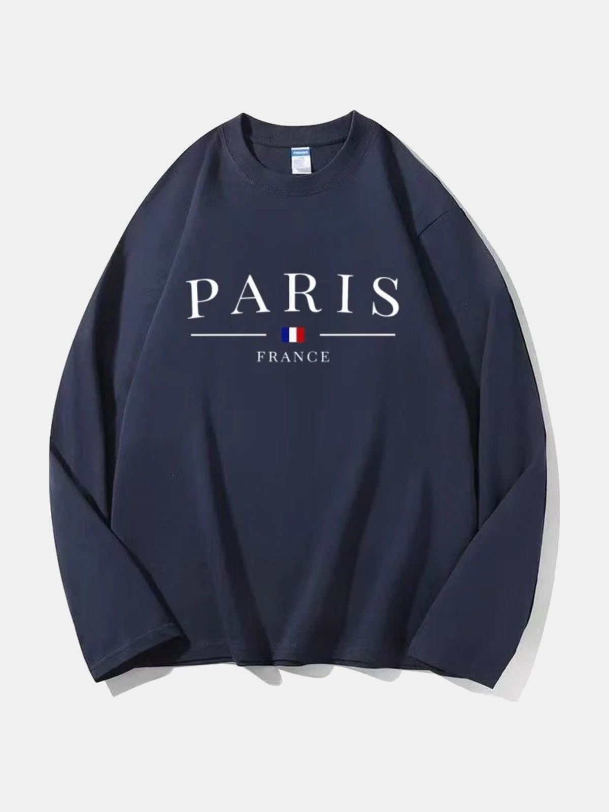 Camiseta de manga larga Paris azul marino