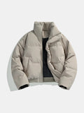 Chaqueta acolchada oversize beige