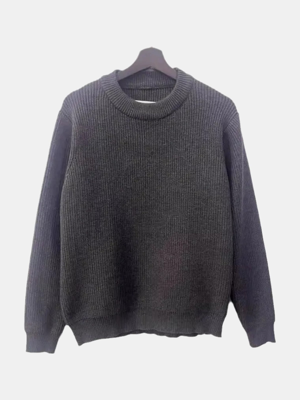 Jersey de punto grueso gris antracita