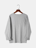 Camiseta holgada de manga larga gris
