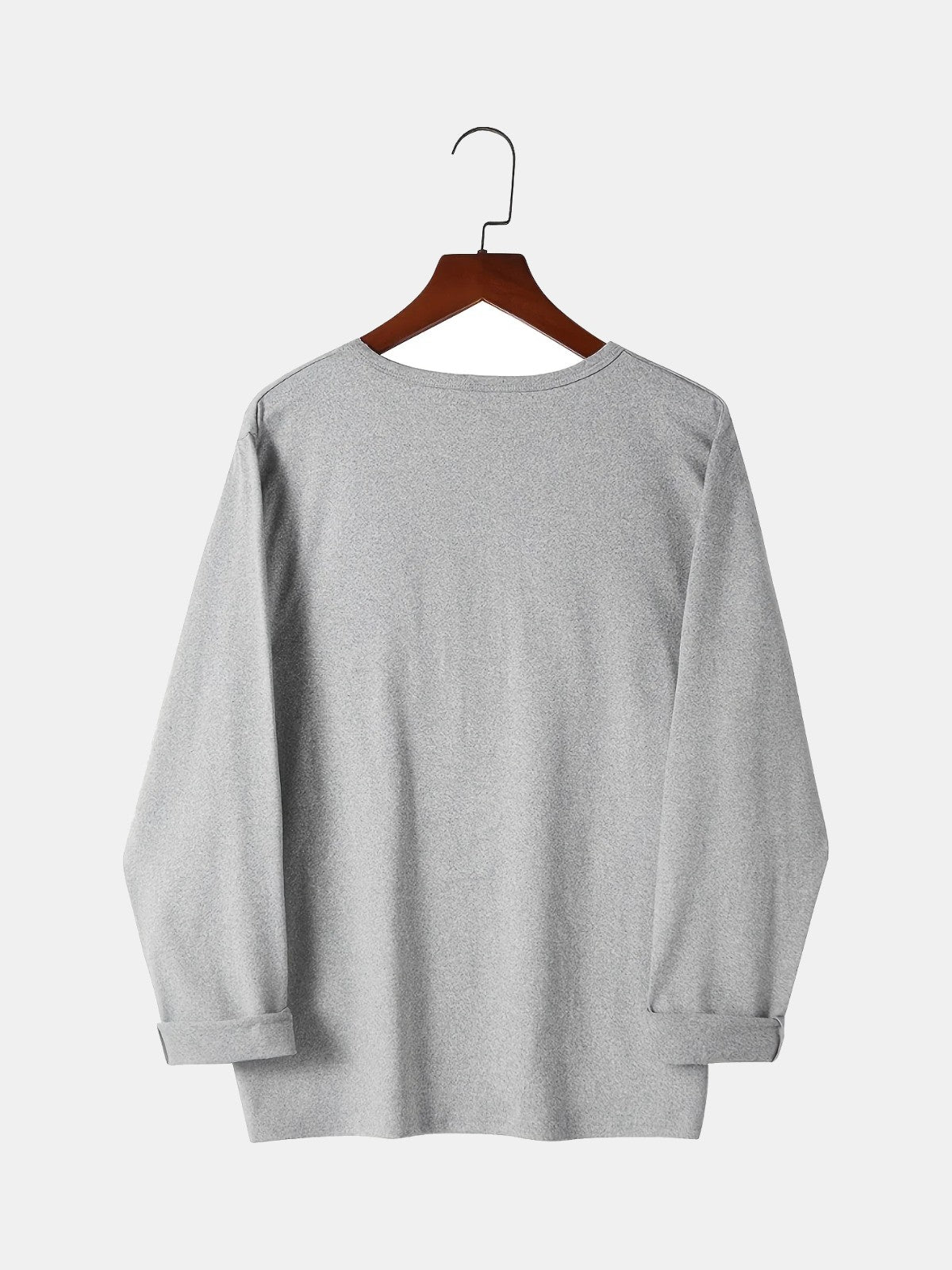 Camiseta holgada de manga larga gris