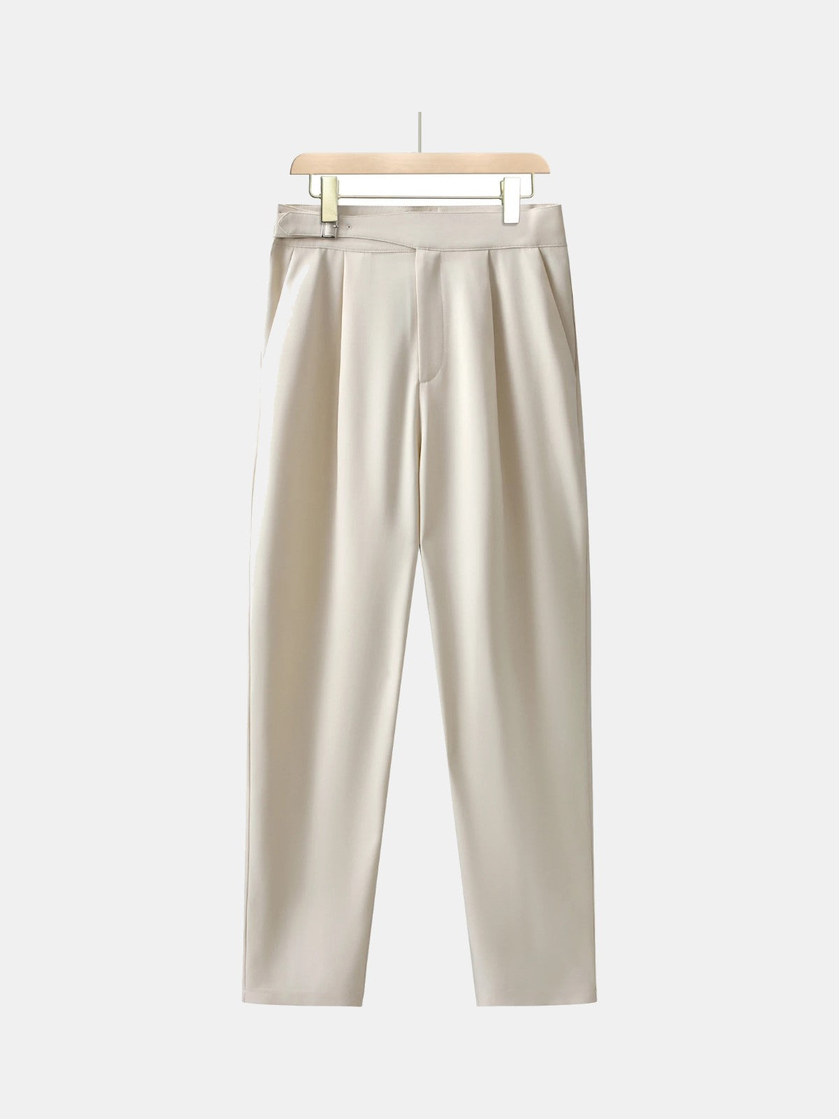 Pantalón chino de pinzas beige