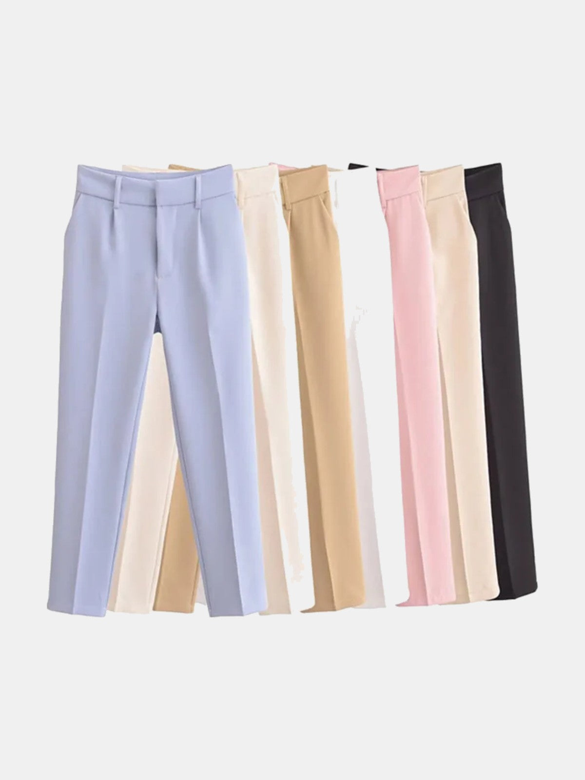 Pantalón de traje recto en varios colores