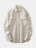 Sobrecamisa de pana gruesa color crema