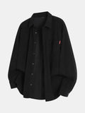 Sobrecamisa de pana oversize negra
