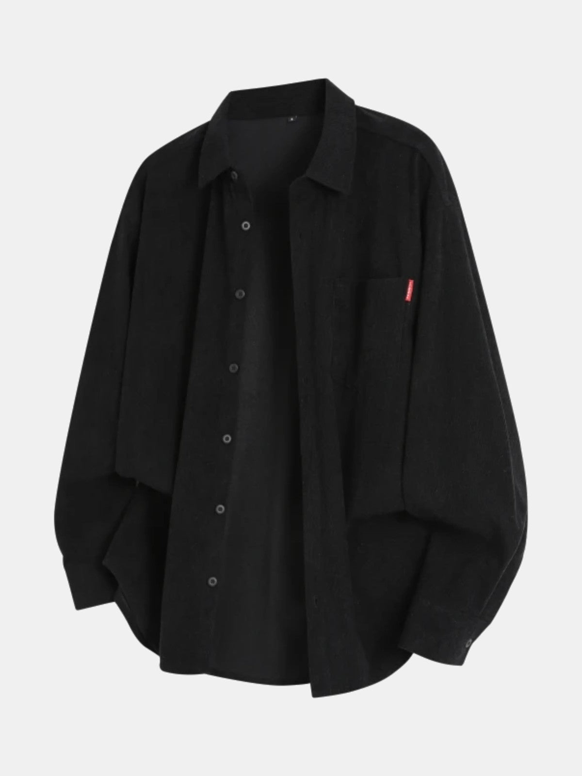 Sobrecamisa de pana oversize negra