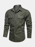 Camisa utilitaria verde oliva