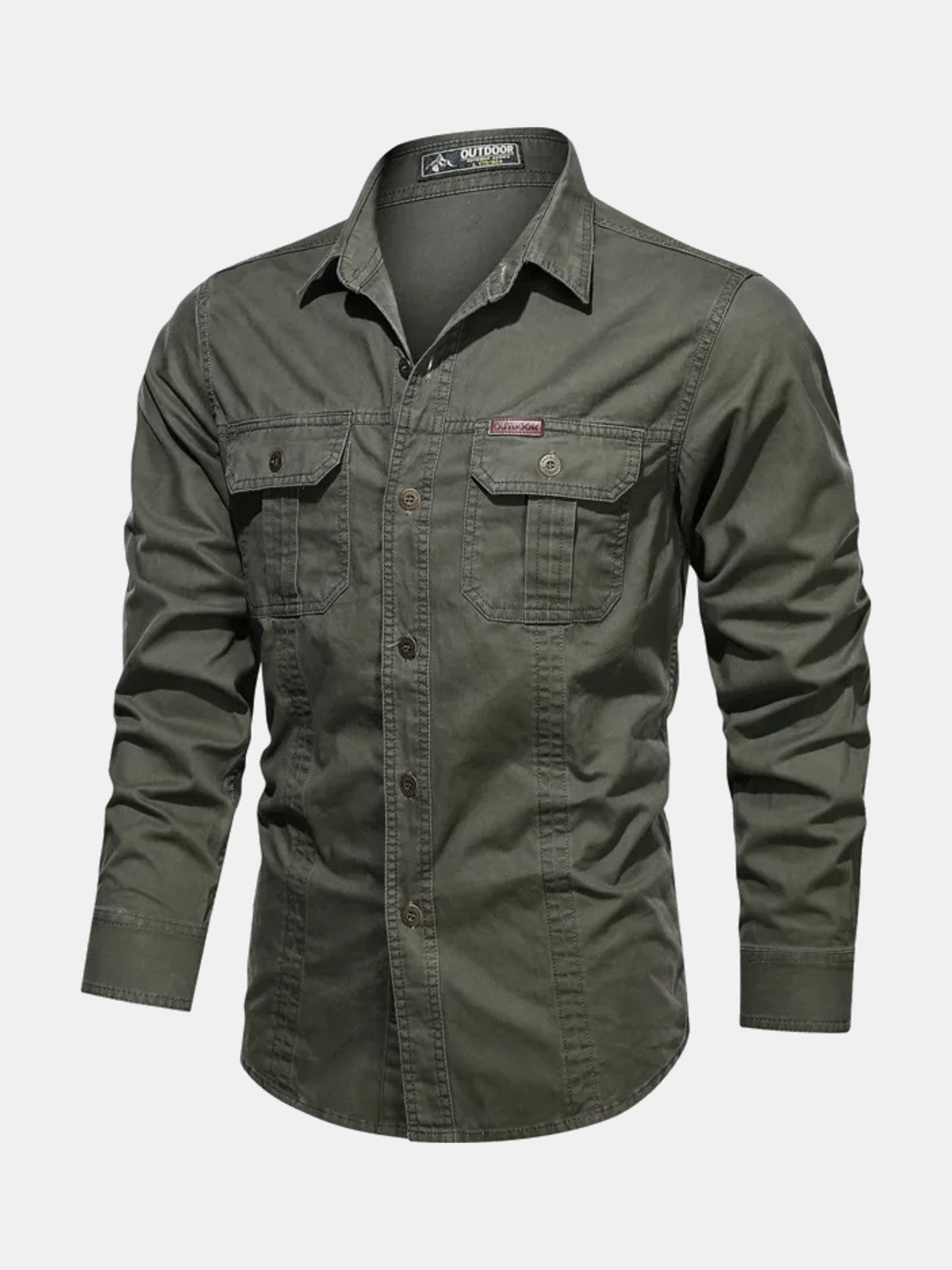 Camisa utilitaria verde oliva