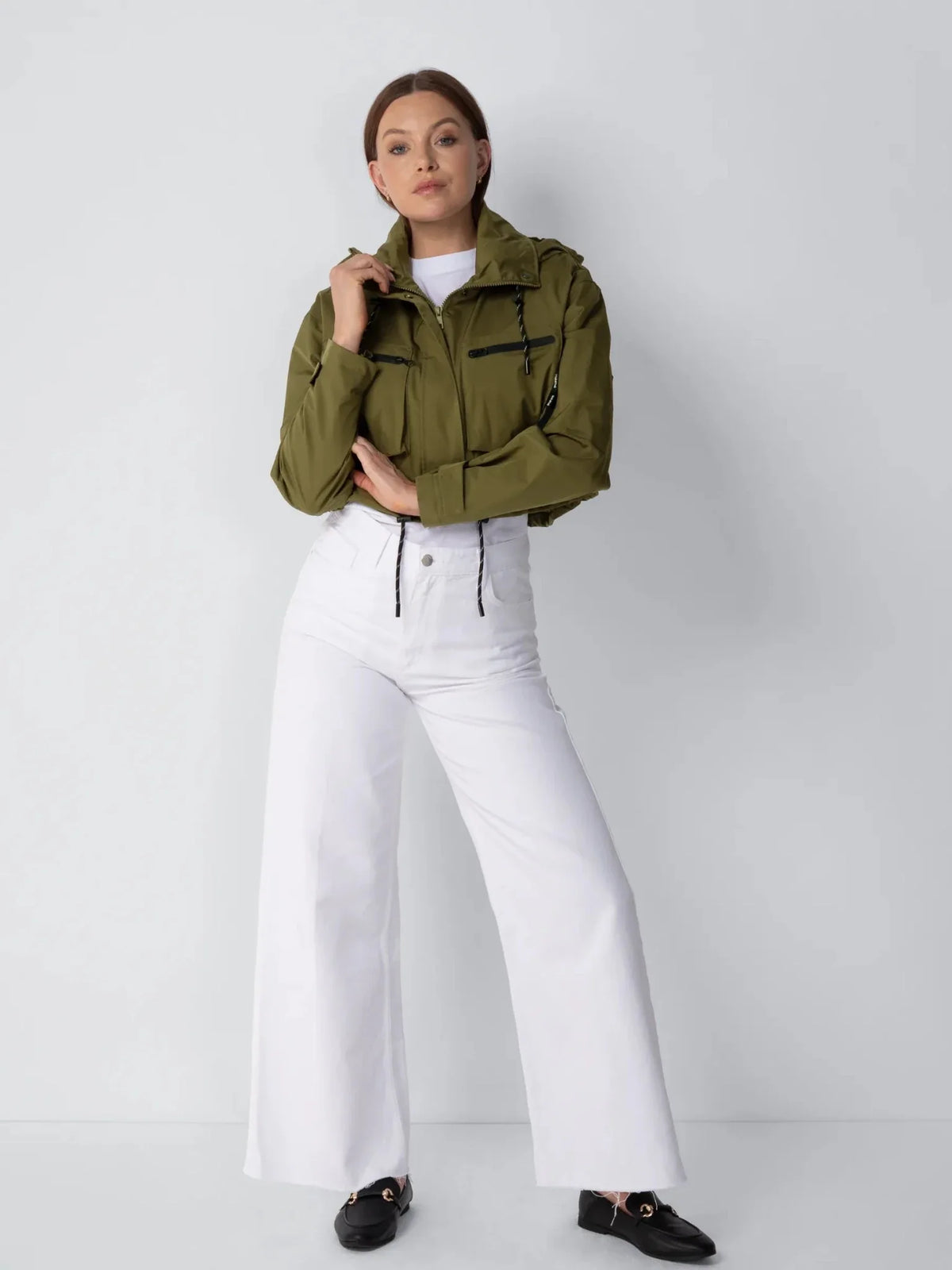 Chaqueta impermeable corta con capucha STM-TEX™