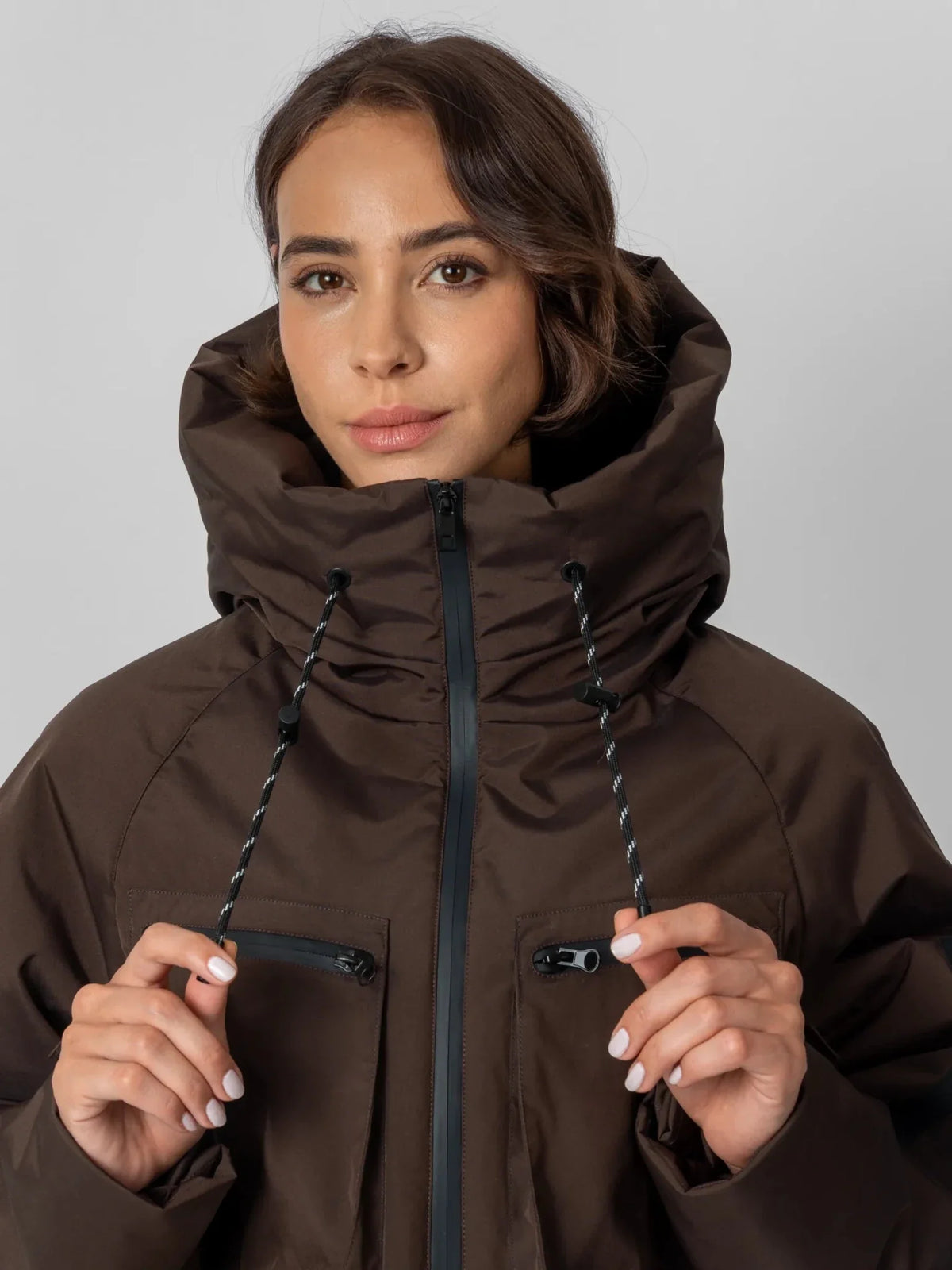 Chaqueta impermeable corta con capucha STM-TEX™