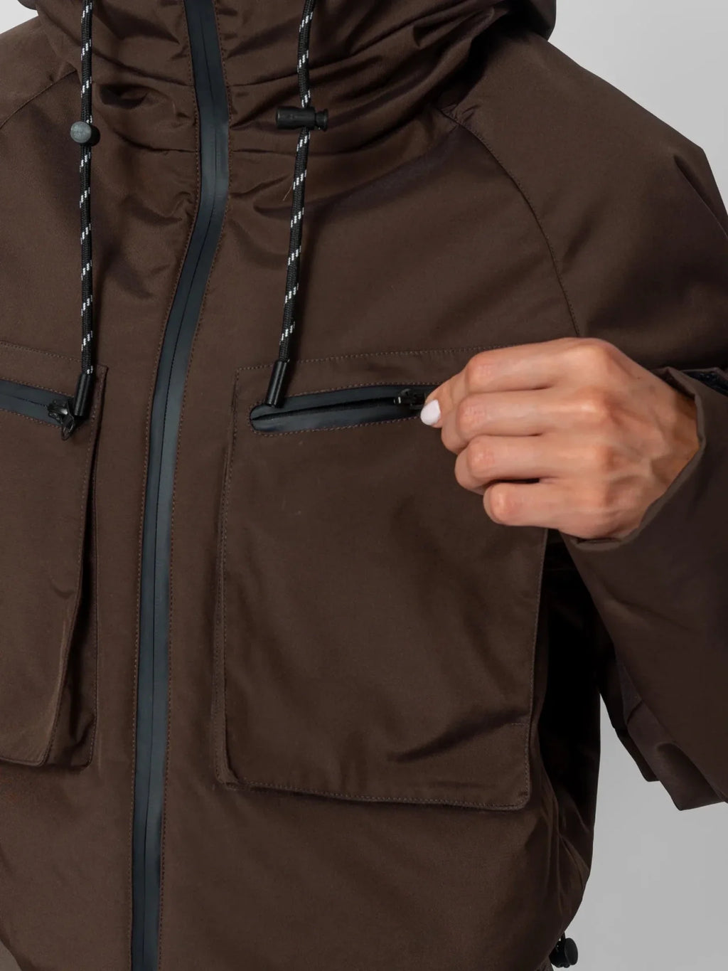 Chaqueta impermeable corta con capucha STM-TEX™