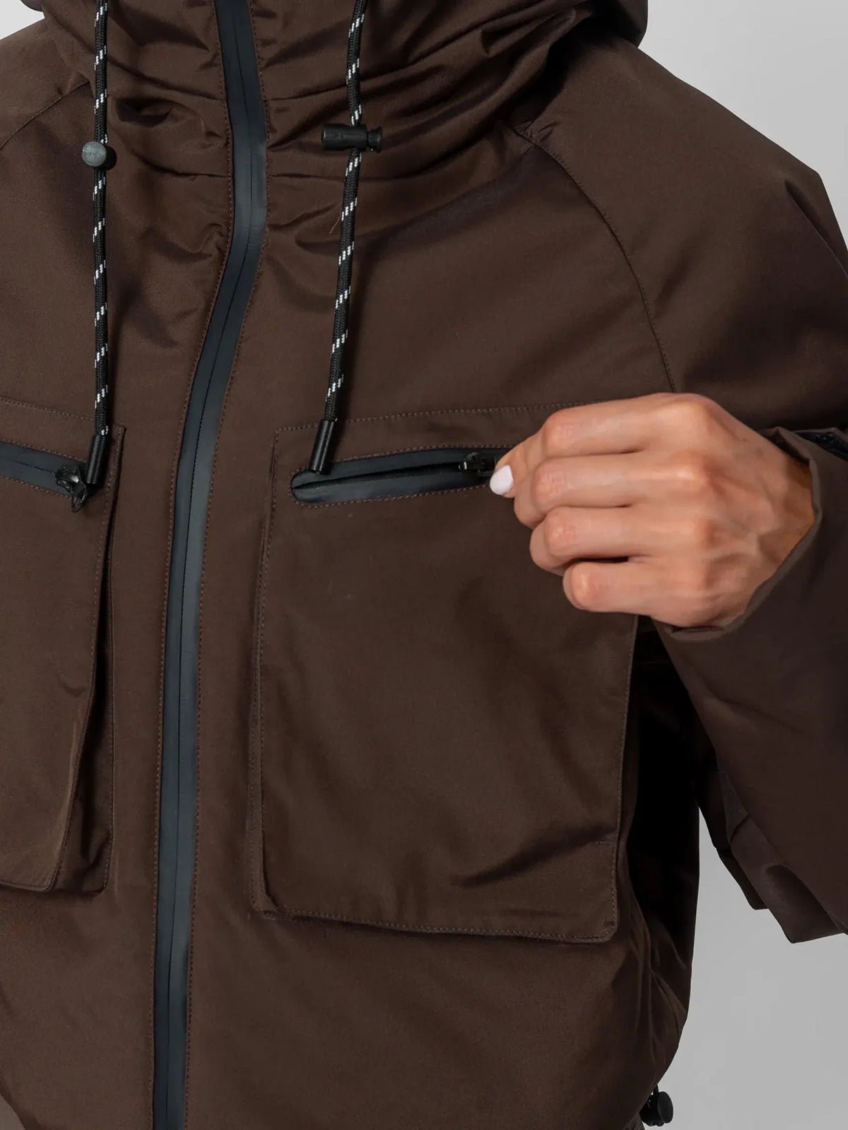 Chaqueta impermeable corta con capucha STM-TEX™