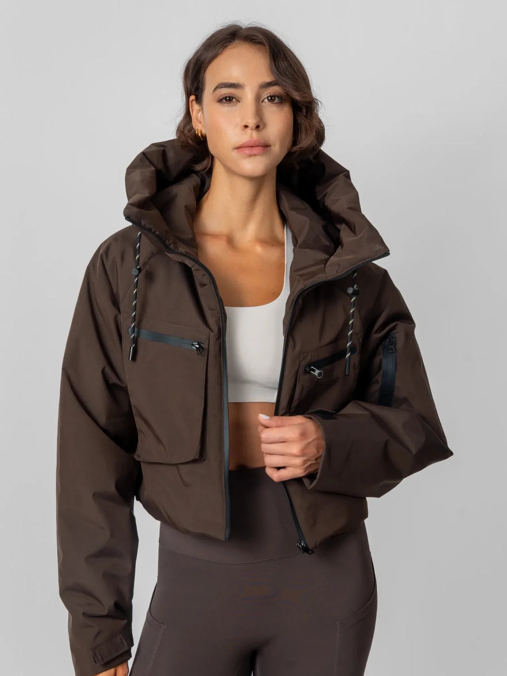 Chaqueta impermeable corta con capucha STM-TEX™
