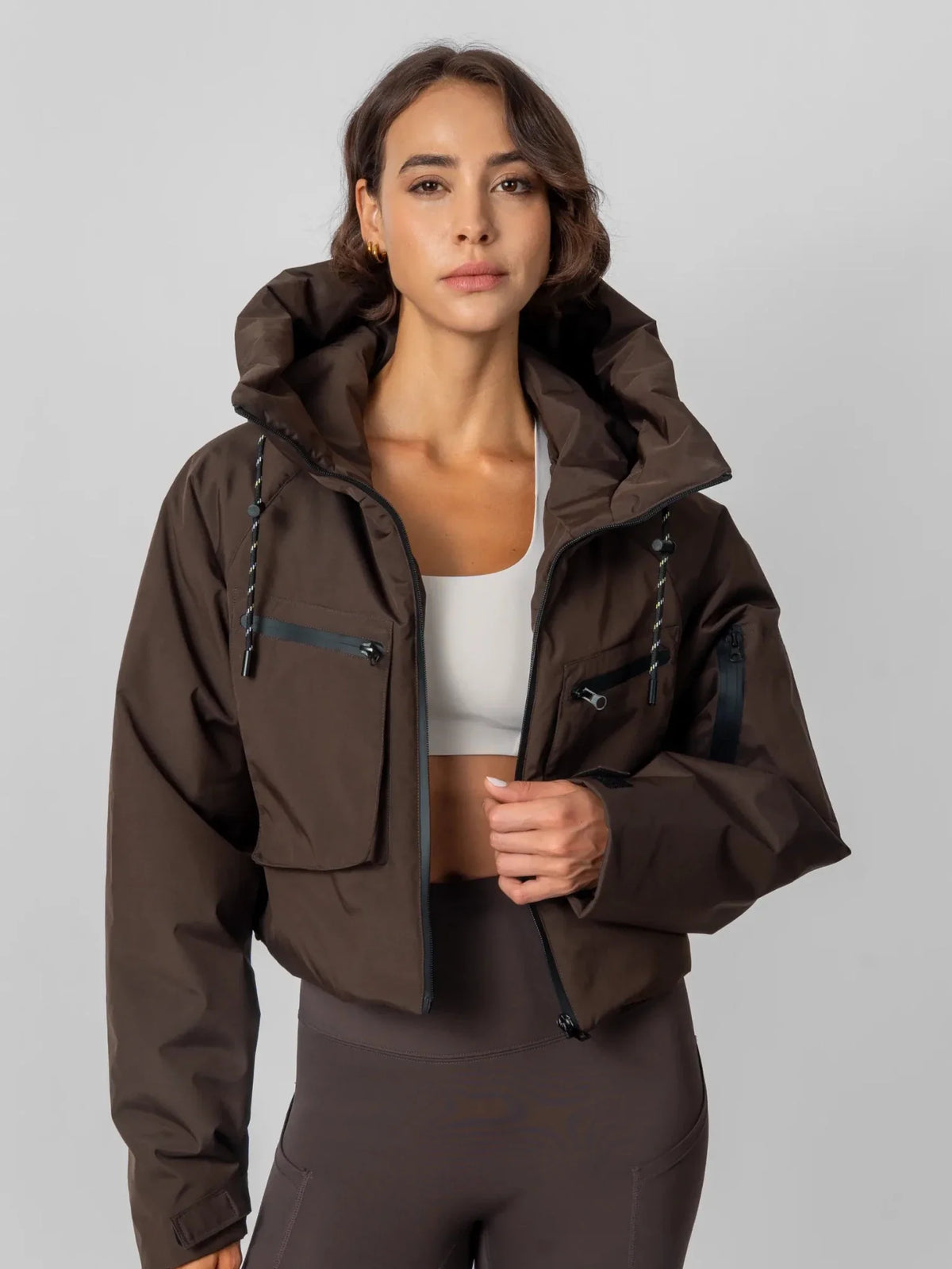 Chaqueta impermeable corta con capucha STM-TEX™