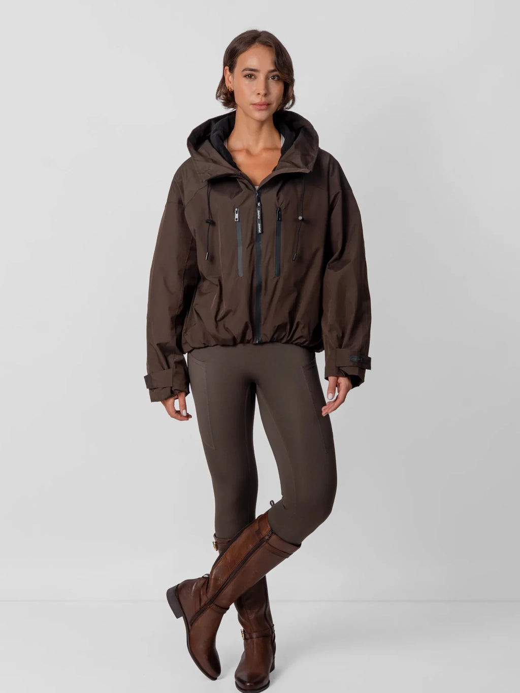Chubasquero STM-TEX™ corto extragrande, talla única y con forro polar