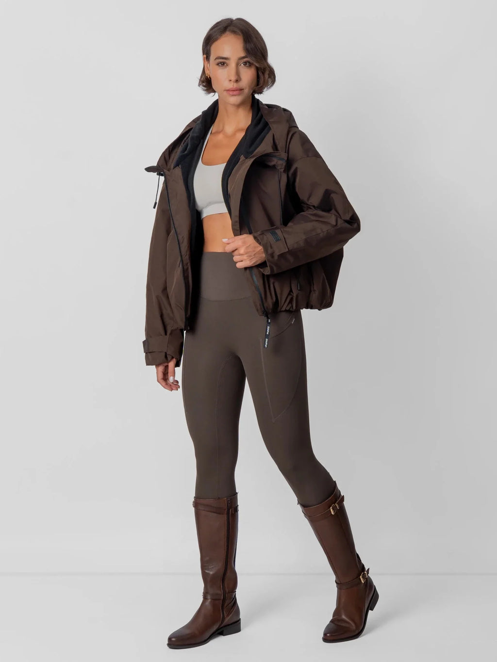 Chubasquero STM-TEX™ corto extragrande, talla única y con forro polar