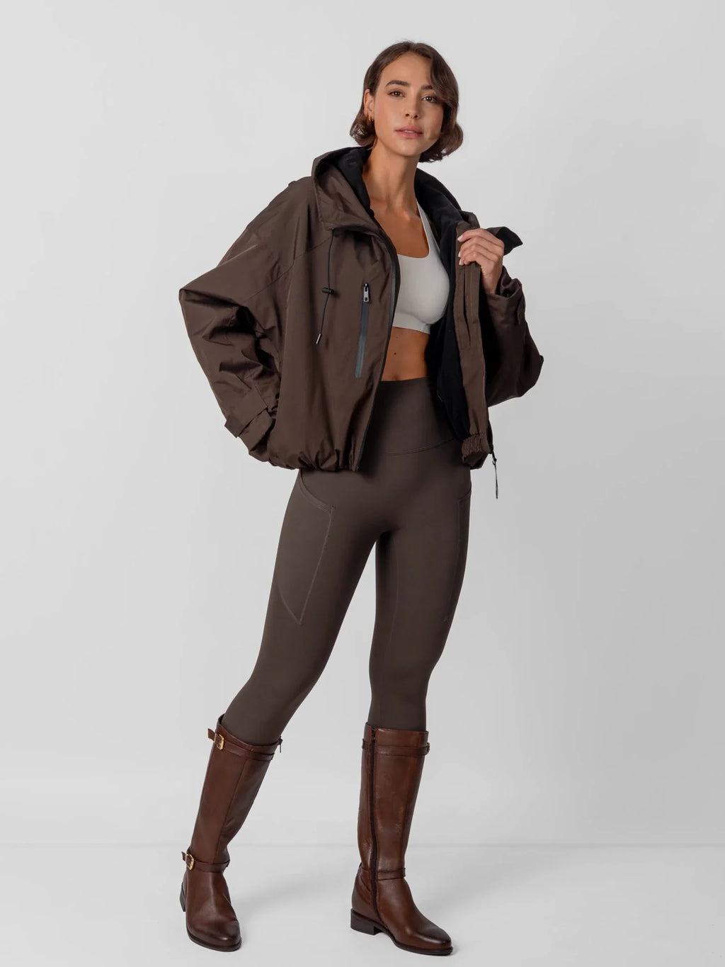 Chubasquero STM-TEX™ corto extragrande, talla única y con forro polar