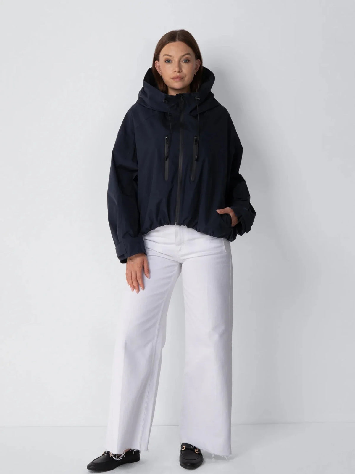 Chubasquero STM-TEX™ corto extragrande, talla única y con forro polar
