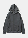 Sudadera con capucha y cremallera gris