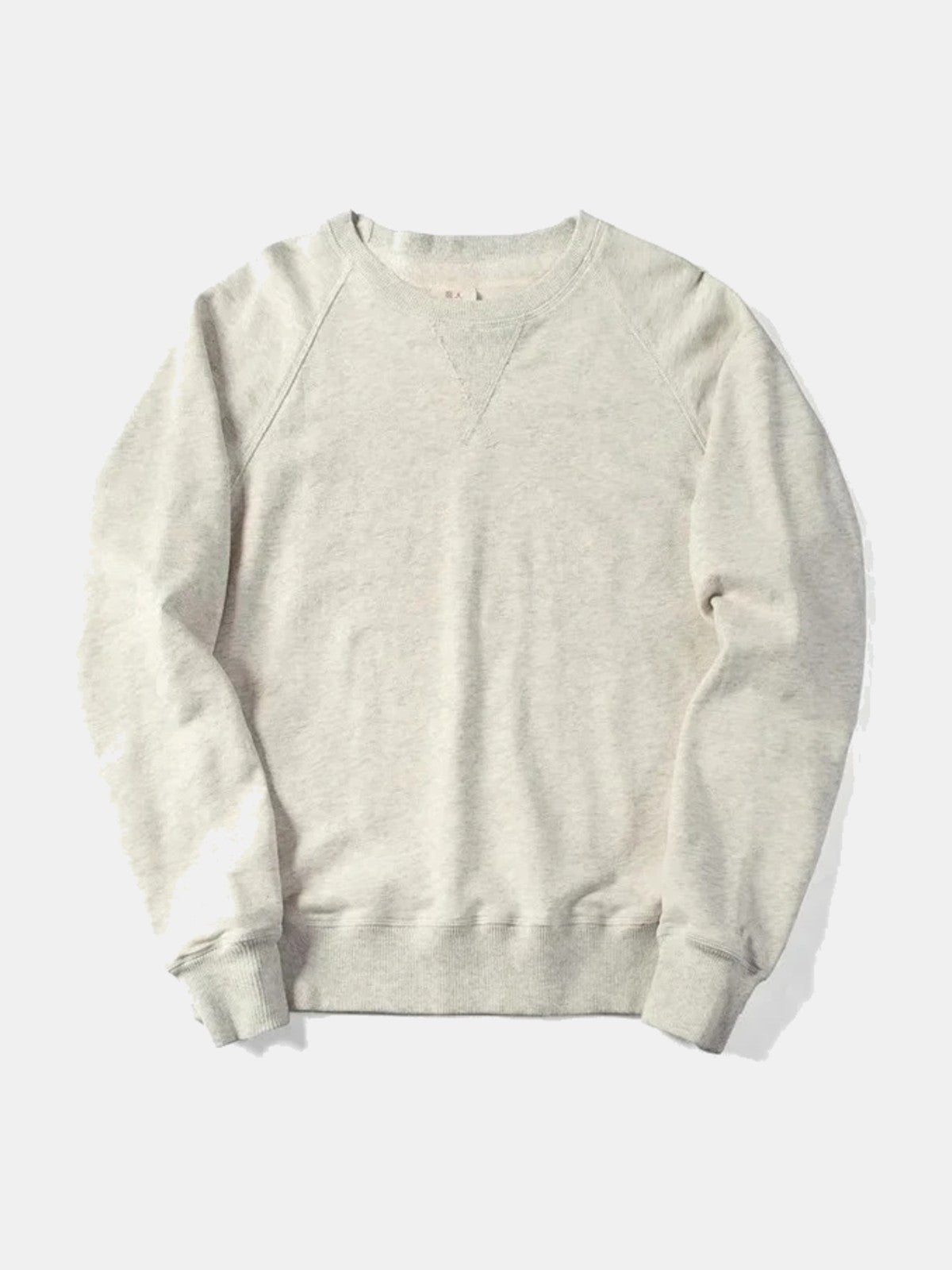 Sudadera de cuello redondo crema