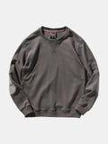 Sudadera básica de felpa gris
