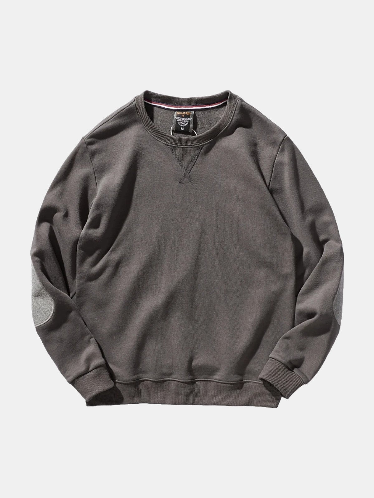 Sudadera básica de felpa gris