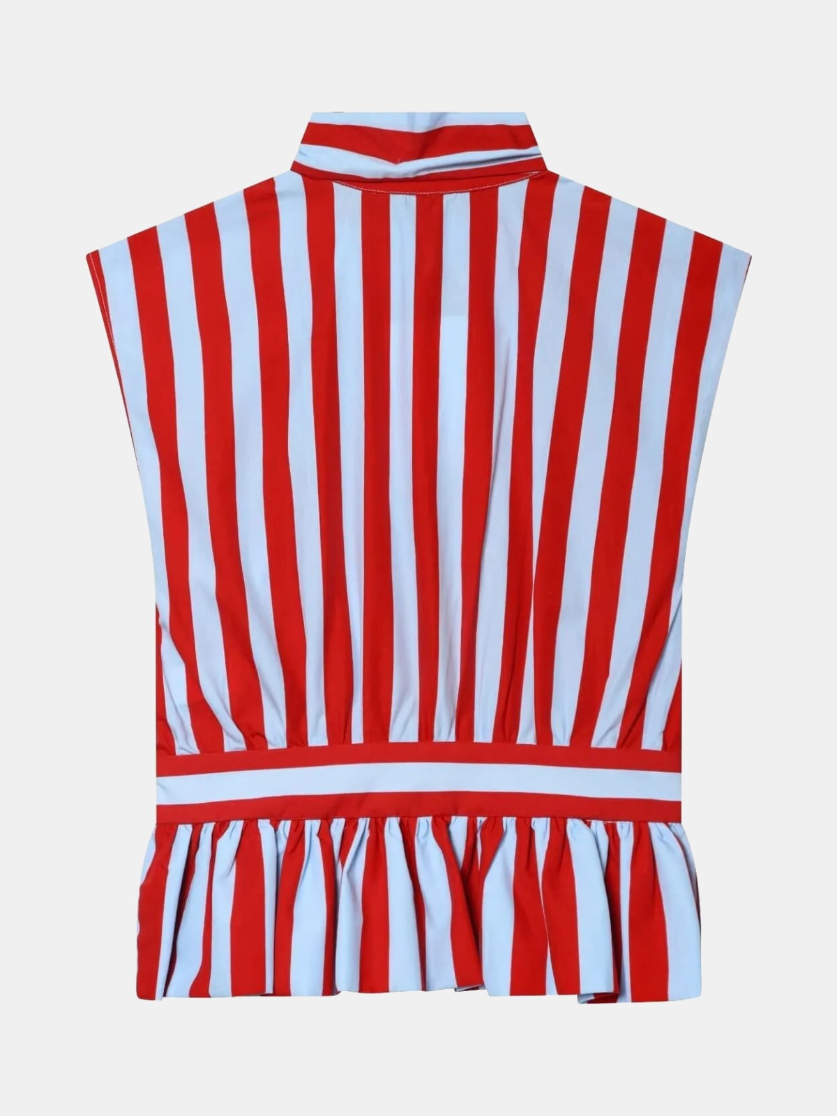 Top de rayas rojas con volante
