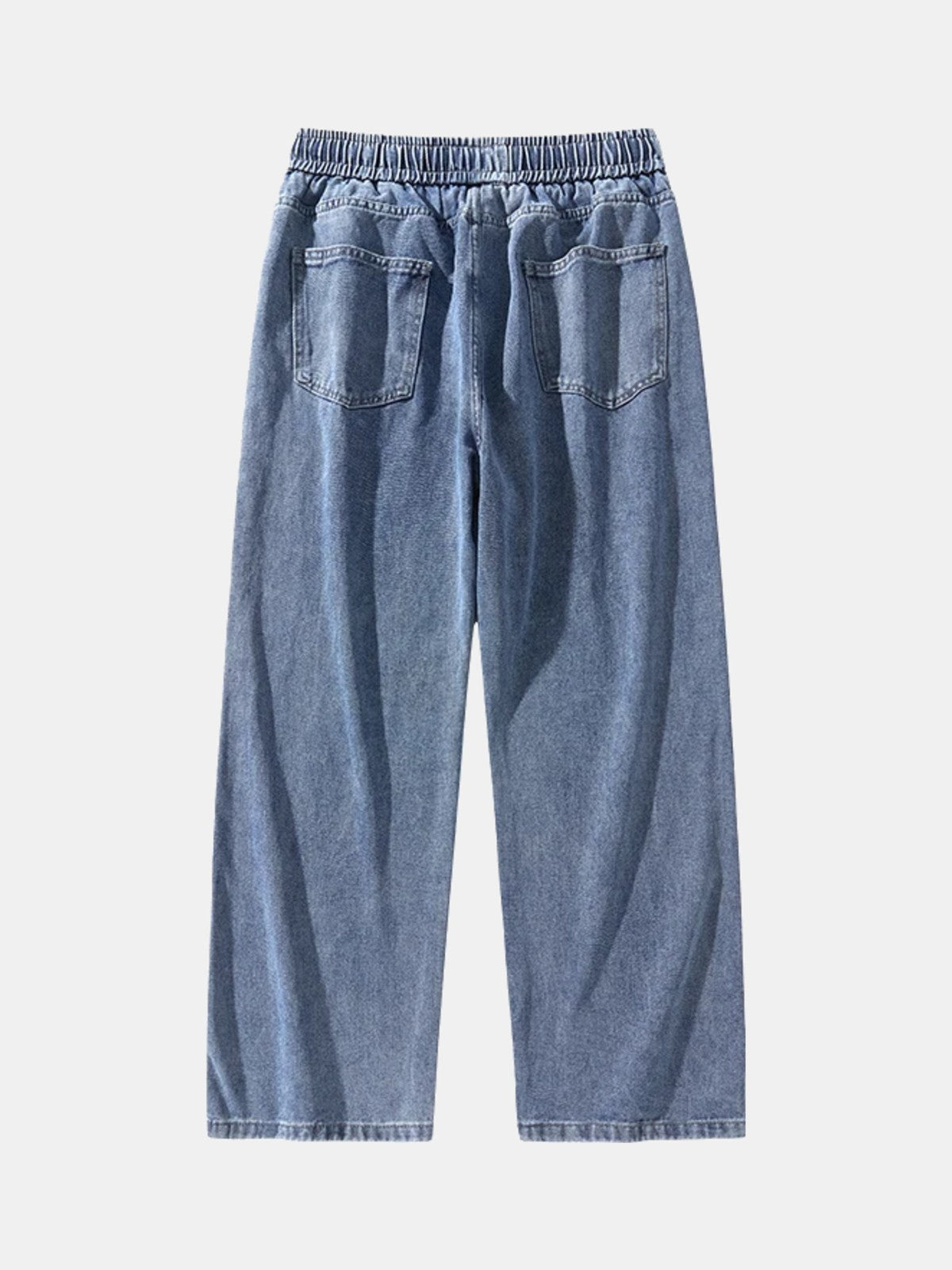 Vaqueros anchos con cordón azul
