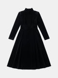 Vestido midi de terciopelo negro